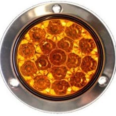 【高總裁LED 】台灣現貨 16ELD 4吋不鏽鋼圈單色尾燈 厚款 12~24V 防水 圓形尾燈 煞車燈 警示燈