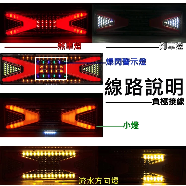 【高總裁LED 】台灣現貨 LED流水導光尾燈 雙V系列 流水方向燈 倒車燈 煞車燈 尾燈 爆閃警示燈 霹靂遊俠