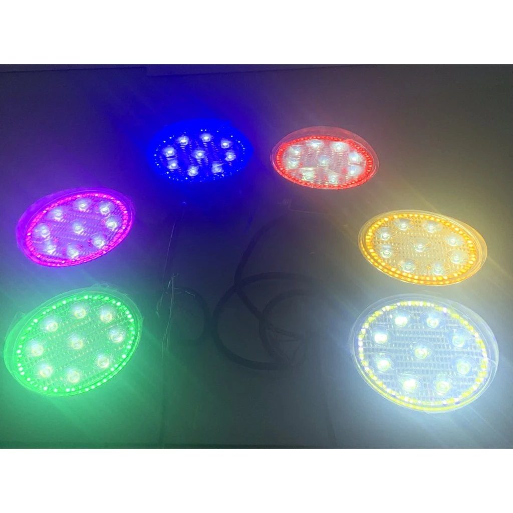 【高總裁LED 】台灣現貨 LED 27W 光圈燈 圓形工作燈 12~24V 9燈珠 彩色燈 照明燈 前照燈 工作燈