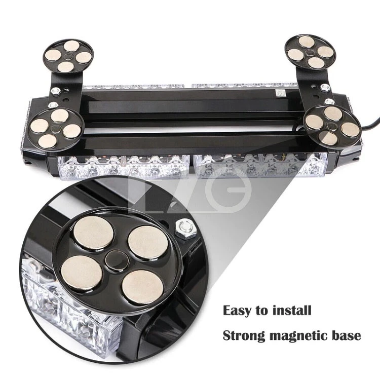 【高總裁LED 】台灣現貨 30LED中排警示燈 黃光 7種變換 12~24V 爆閃燈 防水 強力磁鐵吸頂 車頂燈