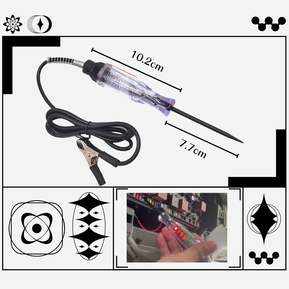 【高總裁LED 】台灣現貨 數位電筆 12V 24V 數字顯示 線路檢修筆 驗電 測電 測電壓 汽車維修 改裝