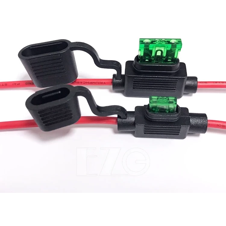 【高總裁LED 】台灣現貨 插片保險座 大號 小號 防水 30A600W 外接式取電線 保險絲座 插片式 保險絲