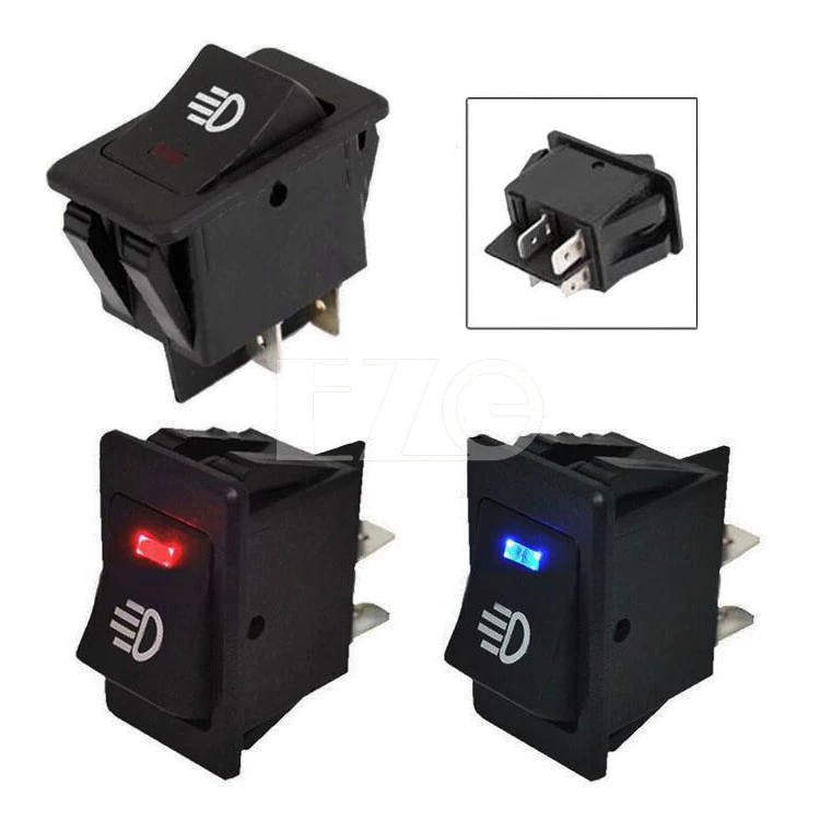 4P翹板開關 12~24V 霧燈開關 電源開關 切換開關 船型開關 LED霧燈 【高總裁LED 】台灣現貨