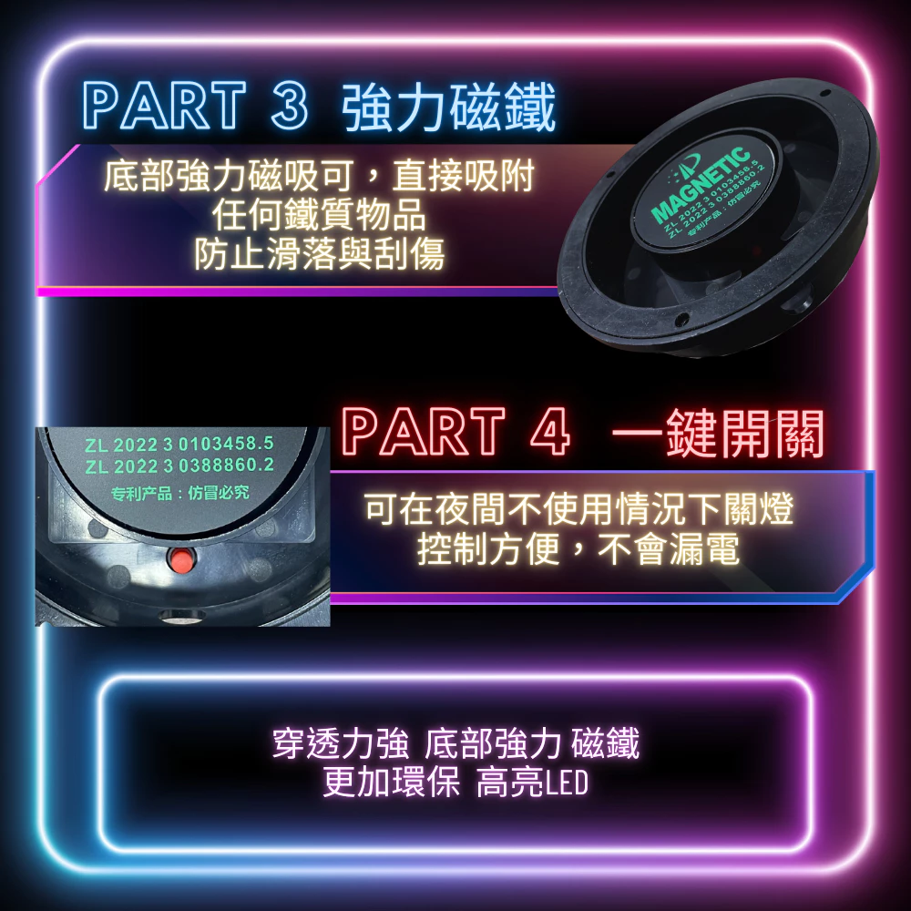 【高總裁LED 】台灣現貨 LED 太陽能警示燈高柱 超強磁吸 紅藍燈 防水 爆閃燈 施工燈 信號燈 路障警示