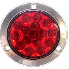 【高總裁LED 】台灣現貨 16ELD 4吋不鏽鋼圈單色尾燈 厚款 12~24V 防水 圓形尾燈 煞車燈 警示燈