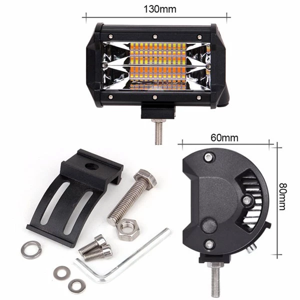 【高總裁LED 】台灣現貨 LED 72W雙排長條燈 防水 照射燈 12V24V 工作燈 車頂燈 爆閃燈 越野車