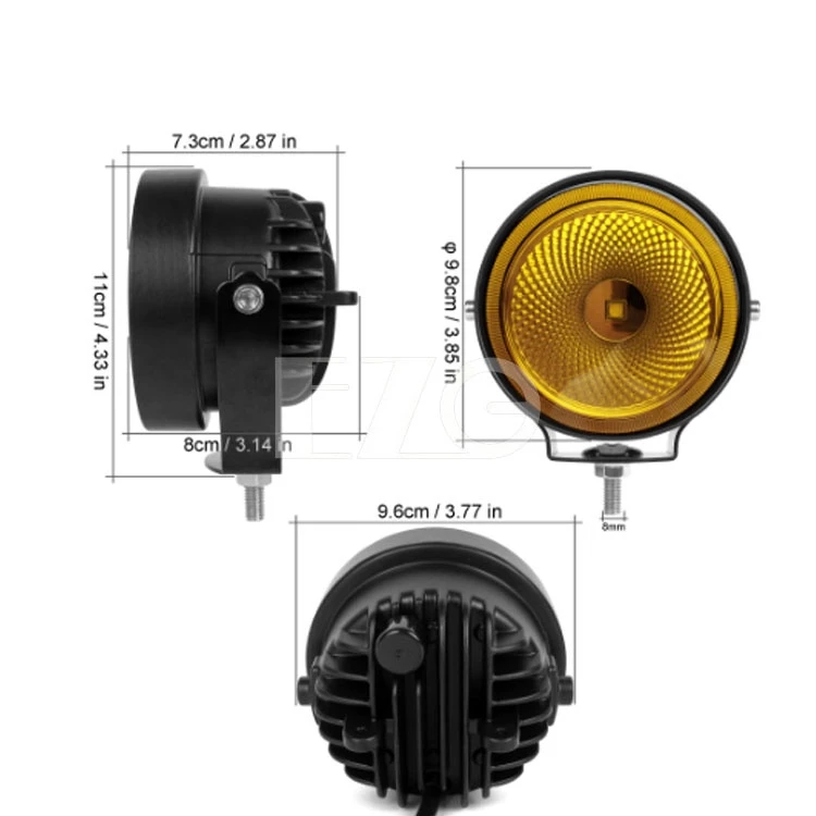 【高總裁LED 】台灣現貨 30w單珠散光燈 泛光4吋 led霧燈 大範圍 防水 12~24V 探照燈 車頂燈 越野燈