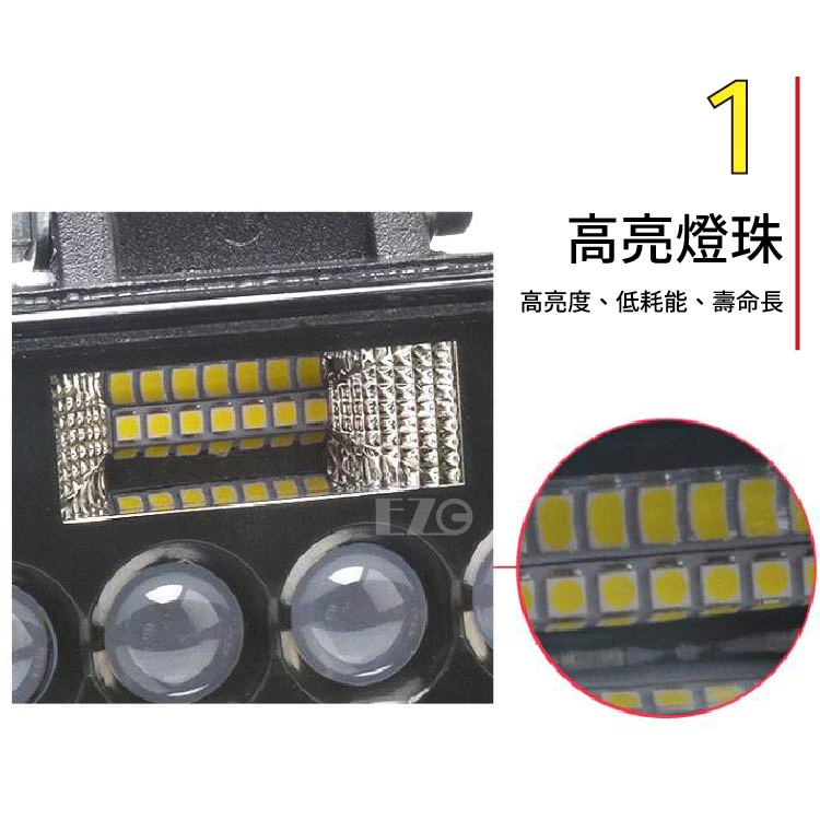 【高總裁LED 】台灣現貨 108W七寸工作燈 三線 12V 24V 魚眼 聚光 白光 大 工程車 高亮度 防水