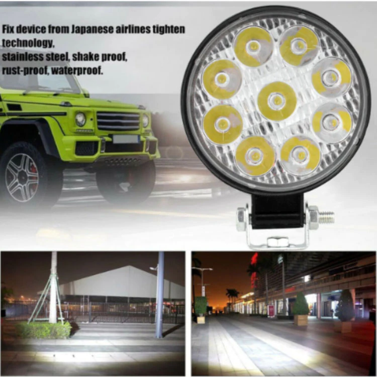 【高總裁LED 】台灣現貨 迷你27W 工作燈 薄款 聚光 白光 防水 高亮 12V 24V 照明 照輪 照地