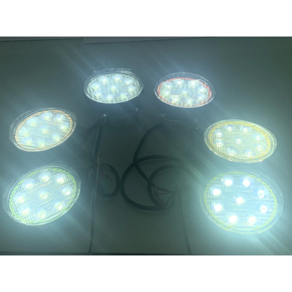【高總裁LED 】台灣現貨 LED 27W 光圈燈 圓形工作燈 12~24V 9燈珠 彩色燈 照明燈 前照燈 工作燈