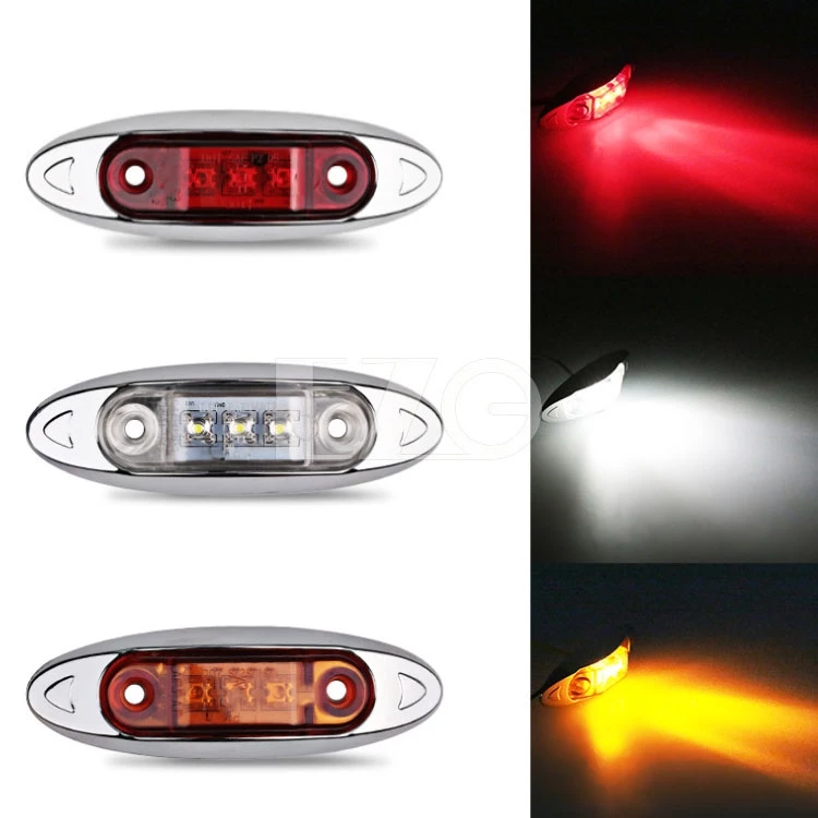 【高總裁LED 】台灣現貨 3LED 側標誌燈 12 24V 防水 信號燈 小燈 輔助燈 側燈 警示燈 邊燈