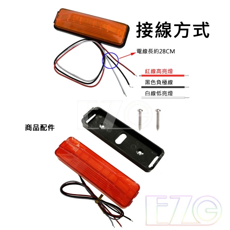 【高總裁LED 】台灣現貨 18LED導光邊燈 (一組2顆燈) 12~24V 小燈 輔助燈 煞車燈 方向燈 照輪燈