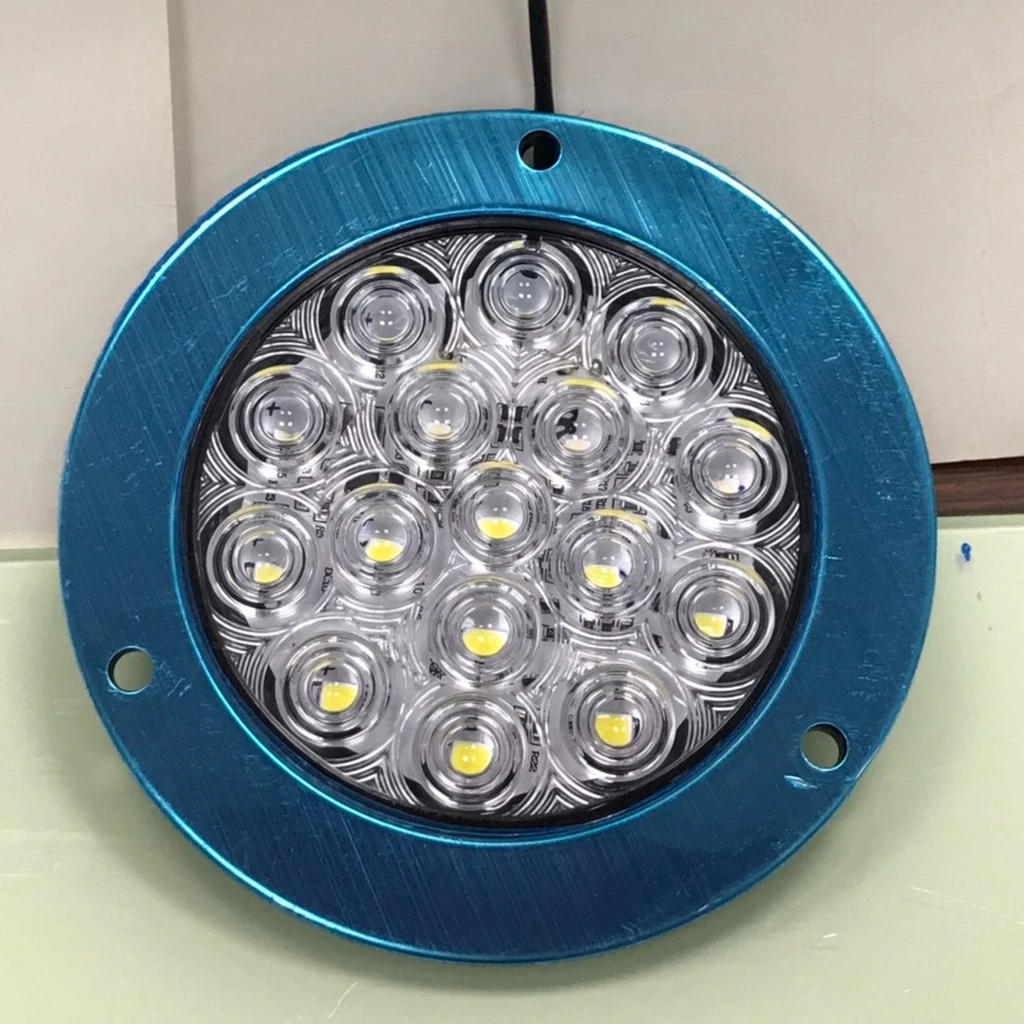 【高總裁LED 】台灣現貨 16ELD 4吋不鏽鋼圈單色尾燈 薄款 24V 防水 圓形尾燈 煞車燈 方向燈 小燈 警示燈