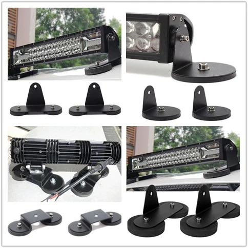 【高總裁LED 】台灣現貨 車頂燈支架 包膠強磁支架 包膠磁鐵 LED長條燈底座 車頂燈固定 磁鐵支架 改裝 強力磁鐵