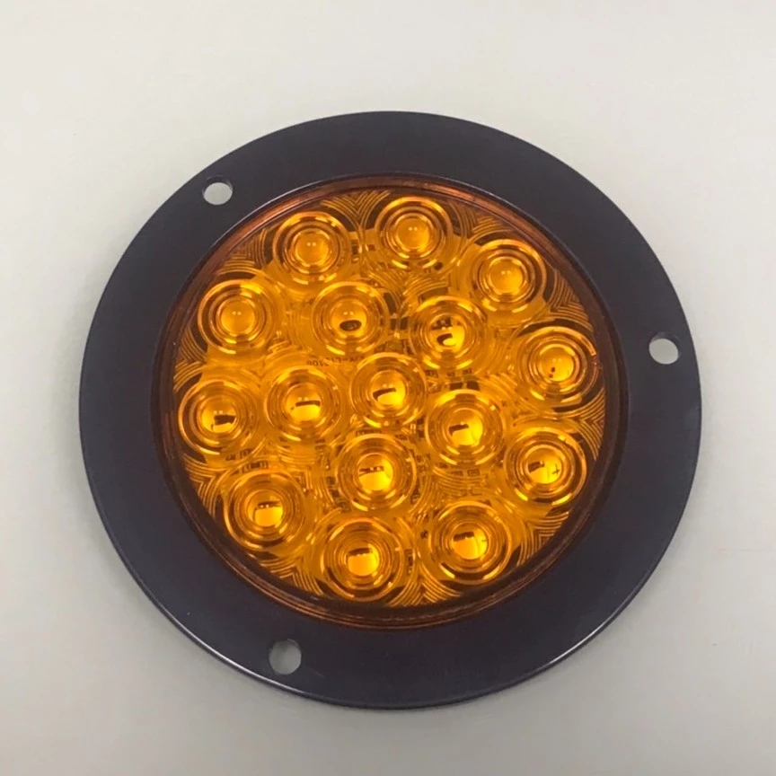 【高總裁LED 】台灣現貨 16ELD 4吋不鏽鋼圈單色尾燈 薄款 24V 防水 圓形尾燈 煞車燈 方向燈 小燈 警示燈