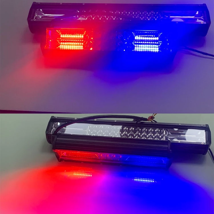 【高總裁LED 】台灣現貨 LED 長條燈 三排 工作燈 12~24V 防水 白光 雙色 爆閃 探照燈 長排燈 散光聚光