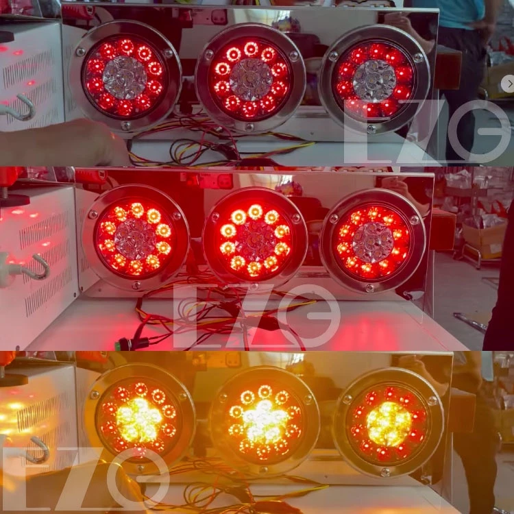 【高總裁LED 】台灣現貨 16ELD 4吋不鏽鋼圈雙色尾燈12~24V 防水 圓形尾燈 煞車燈 方向燈 小燈 警示燈