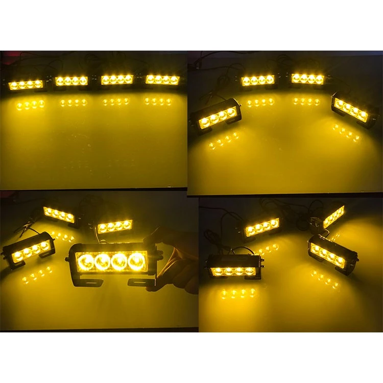 【高總裁LED 】台灣現貨 LED 一拖四 爆閃燈 COB燈 12V24V紅藍警示燈 快閃 慢閃 照明 7種模式 車底燈