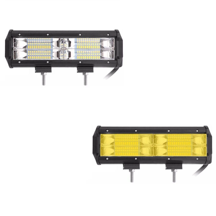 【高總裁LED 】台灣現貨 144W雙排工作燈黃光 白光 防水 12V 24V 照明 照輪 照地 探照燈