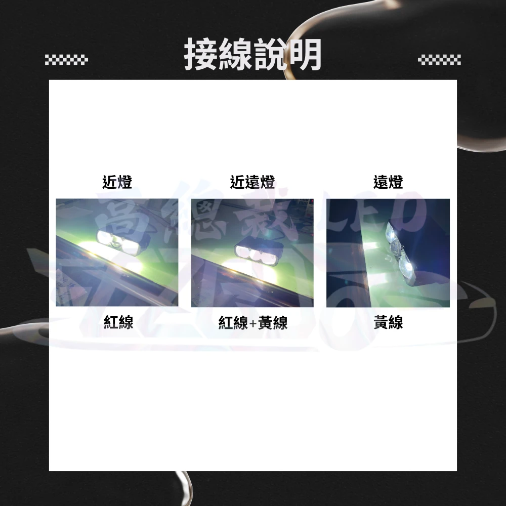 【高總裁LED 】台灣現貨 LED 中網燈 白光 遠近燈 遠近光 魚眼 三燈珠  12V~24V
