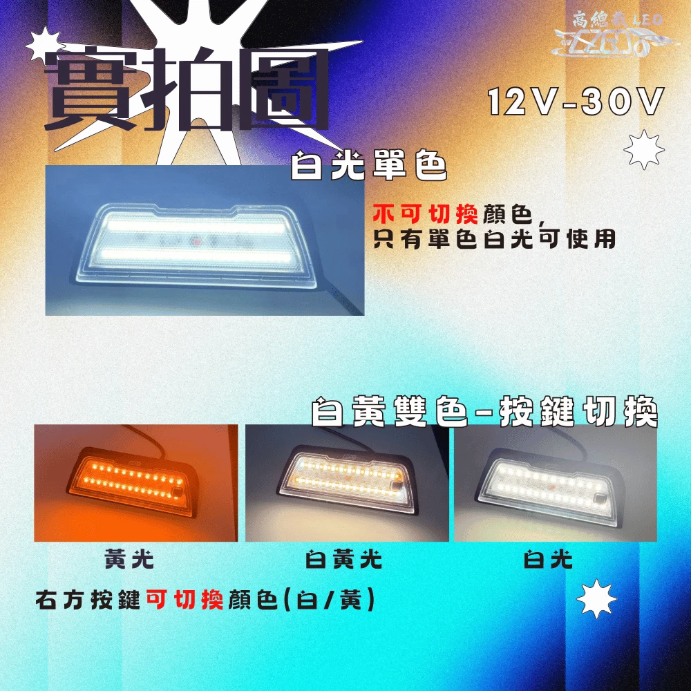 【高總裁LED 】台灣現貨 LED 照地邊燈 照地燈 側邊燈 12V-30V 12V 24V 工作燈 照地燈 白光 黃光