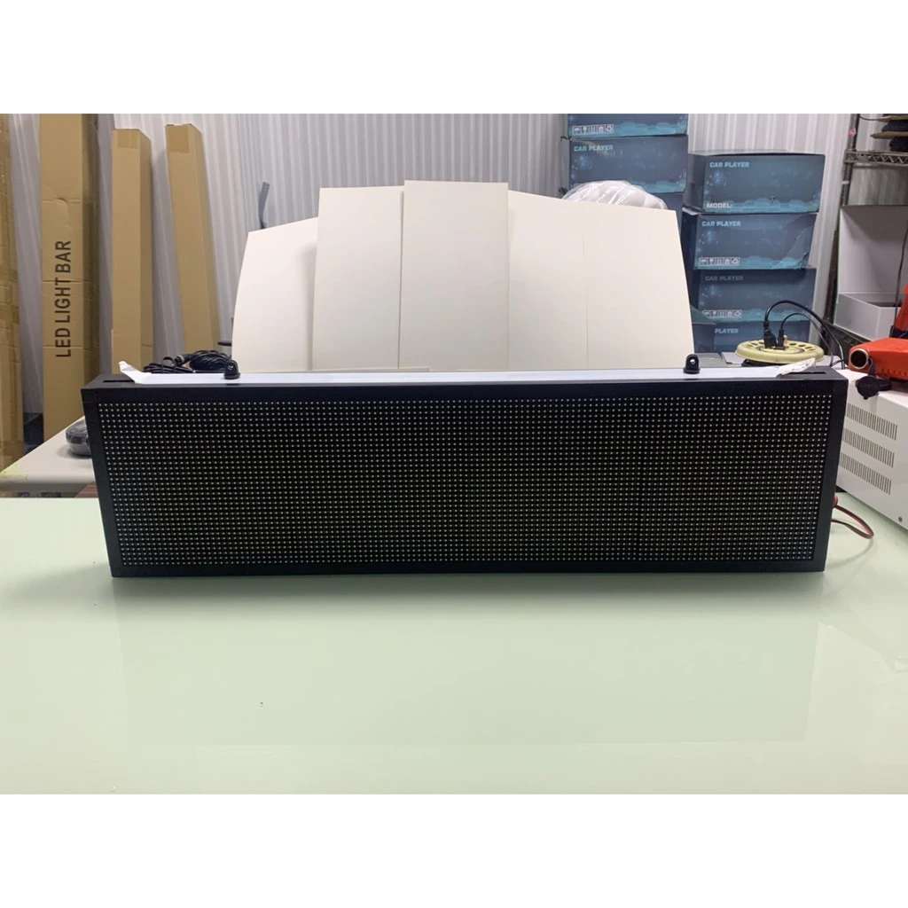 【高總裁LED 】台灣現貨 LED字幕機P6 80*23 跑馬燈 全彩 12~24V 點菸器插頭 招牌廣告屏 電子看板