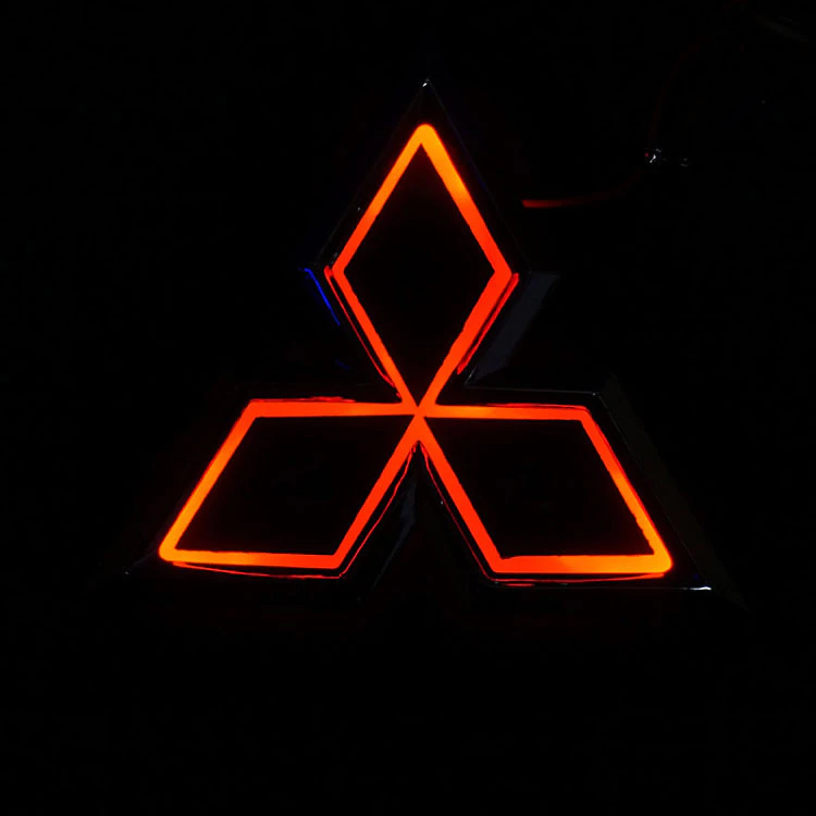 【高總裁LED 】台灣現貨 5D三菱 LED 車標 堅達可用 12V 車標燈 後尾車標標誌發光燈 三菱燈 防水 防塵