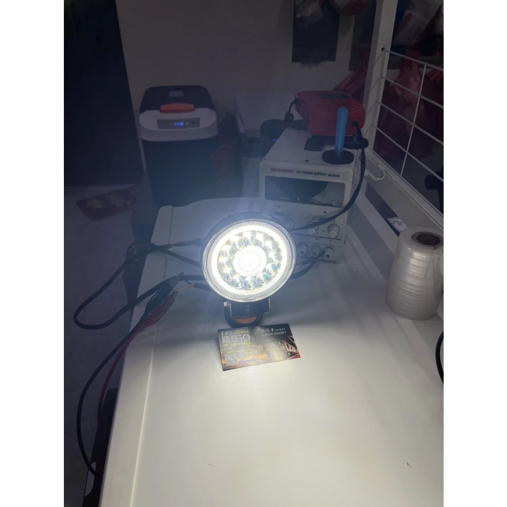 【高總裁LED 】台灣現貨 LED 36W 雙光圈 圓形工作燈 聚光 散光 1224V 12燈珠 彩色燈 照明燈 工作燈