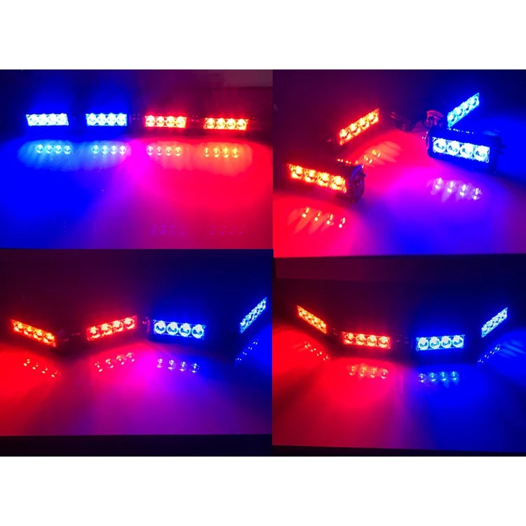 【高總裁LED 】台灣現貨 LED 一拖四 爆閃燈 COB燈 12V24V紅藍警示燈 快閃 慢閃 照明 7種模式 車底燈