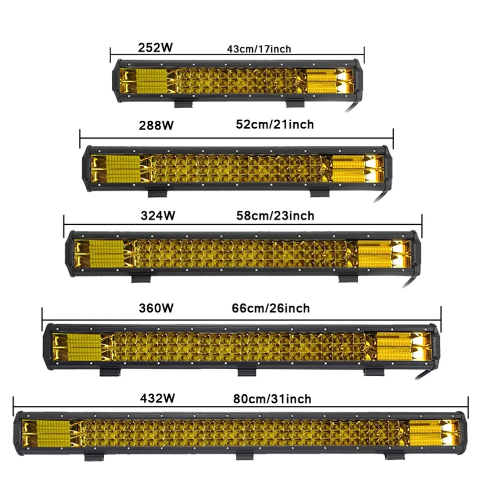【高總裁LED 】台灣現貨 144W雙排工作燈黃光 白光 防水 12V 24V 照明 照輪 照地 探照燈