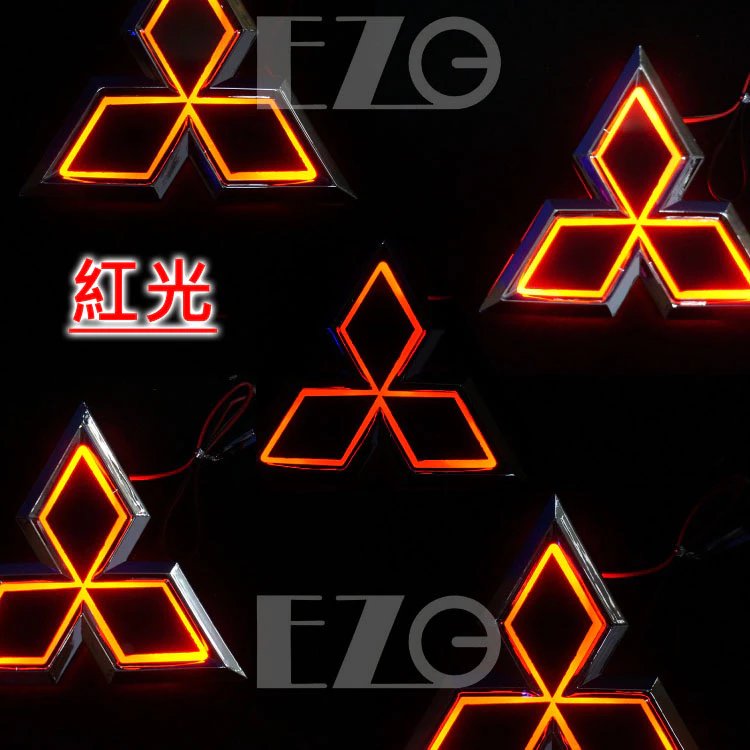 【高總裁LED 】台灣現貨 5D三菱 LED 車標 堅達可用 12V 車標燈 後尾車標標誌發光燈 三菱燈 防水 防塵