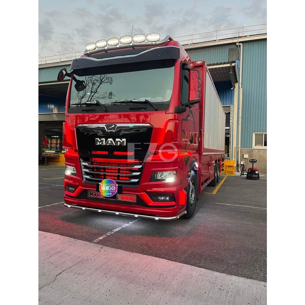 【高總裁LED】台灣現貨 MAN 車標 六期 馬克 壓克力 不含電鍍殼 防水 貨車 卡車 廠徽燈 改裝 led燈