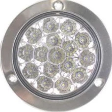 【高總裁LED 】台灣現貨 16ELD 4吋不鏽鋼圈單色尾燈 厚款 12~24V 防水 圓形尾燈 煞車燈 警示燈