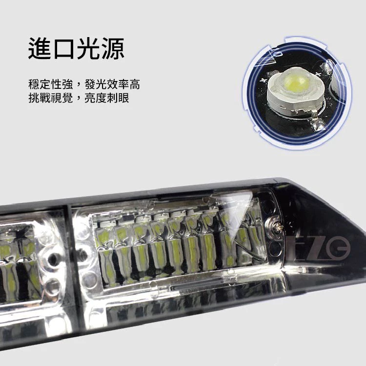【高總裁LED 】台灣現貨 七彩吸盤爆閃燈 12V 8段變化 大 汽車 室內 擋風玻璃 高亮 快閃燈 警示燈