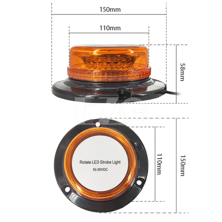 【高總裁LED 】台灣現貨 磁吸警示燈 9種變化 吸盤 黃光 旋轉燈 爆閃燈 點菸器插頭 12~24V 防水