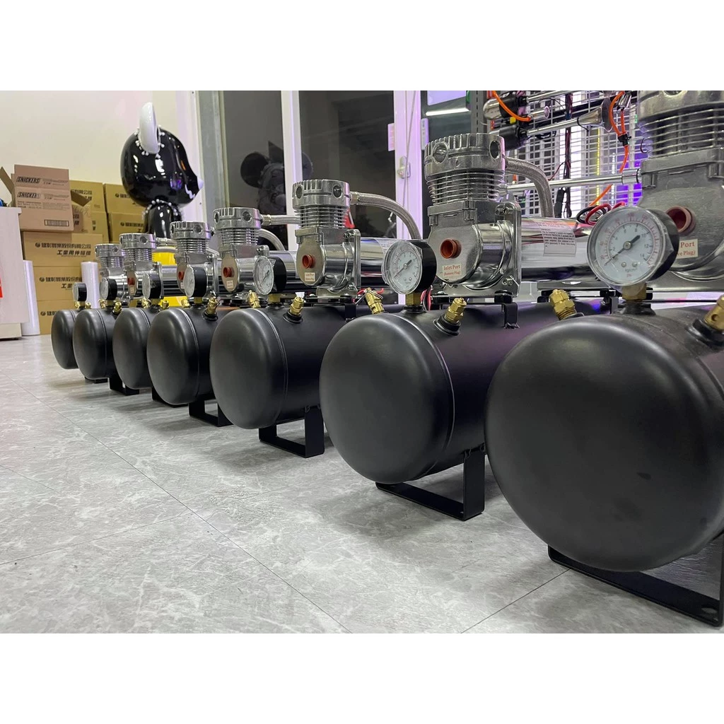 【高總裁LED 】台灣現貨 10公升車用空壓機 AIR喇叭專用 12~24V快速打氣 無油 風桶 儲氣桶 空氣壓縮機