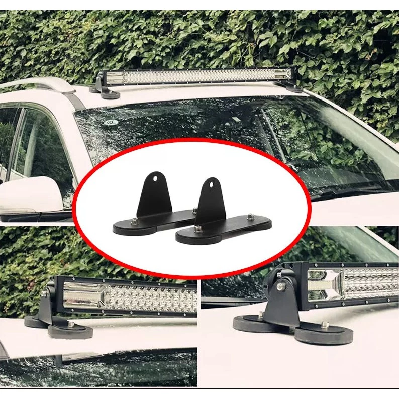 【高總裁LED 】台灣現貨 車頂燈支架 L款 包膠強磁支架 LED長條燈底座 車頂燈固定 磁鐵支架 改裝越野車