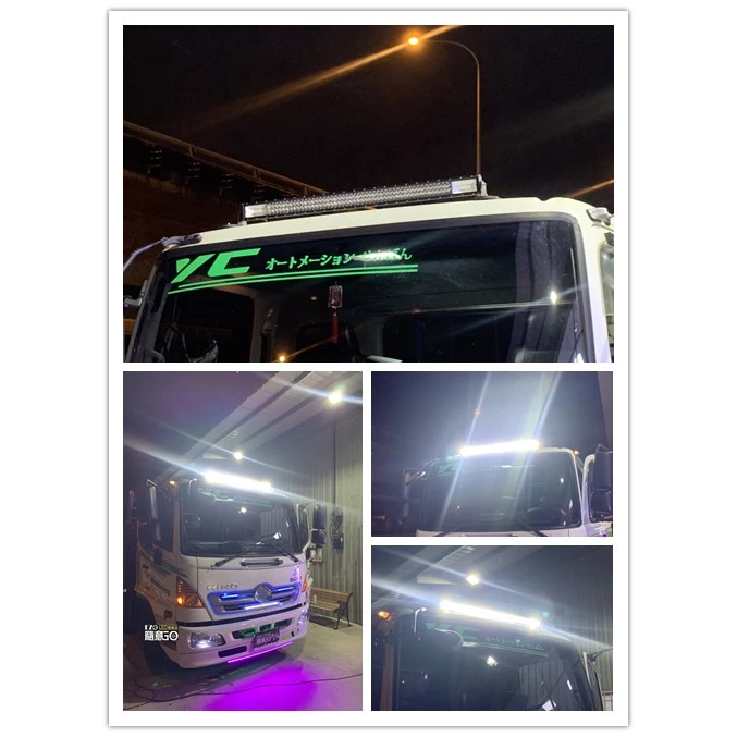 【高總裁LED 】台灣現貨 LED 729W 594W 長條燈 三排 遠射 聚光 12~24V 車頂燈支架 磁鐵支架