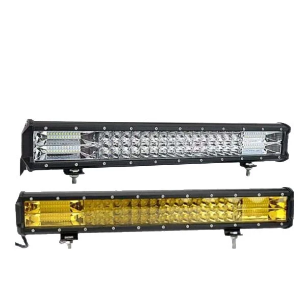 【高總裁LED 】台灣現貨 LED 長條燈 三排 工作燈 12~24V 防水 白光 雙色 爆閃 探照燈 長排燈 散光聚光