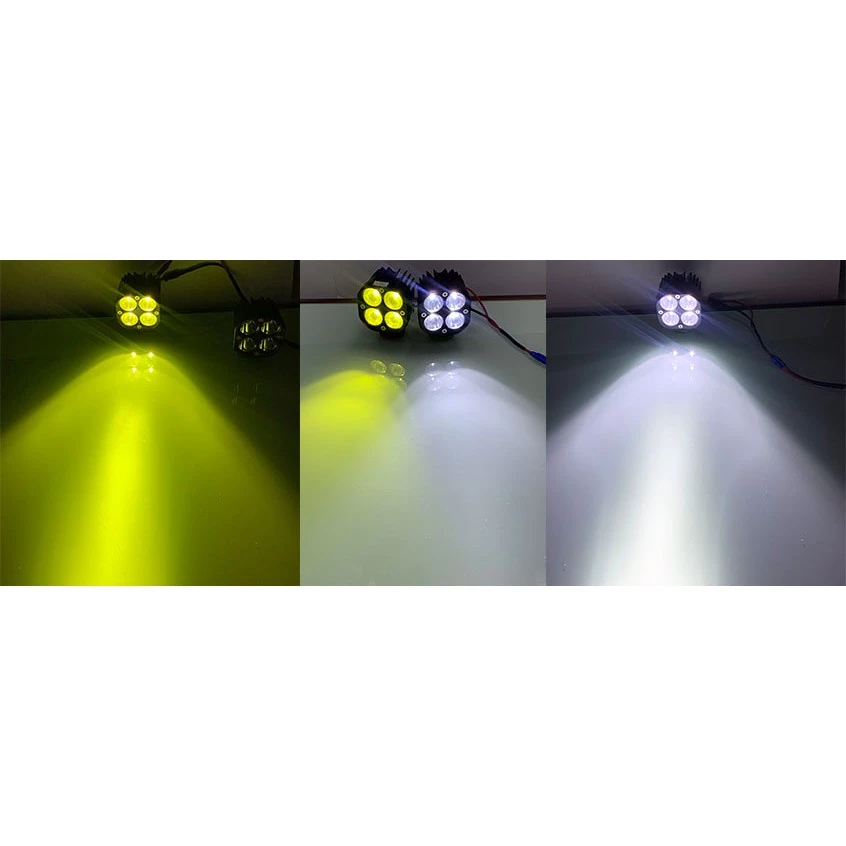 【高總裁LED 】台灣現貨 LED四眼投射燈 40W 方形聚光燈 防水 霧燈 探照燈 車頂燈 越野燈 汽車