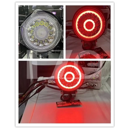 【高總裁LED 】台灣現貨 LED 36W 雙光圈 圓形工作燈 聚光 散光 1224V 12燈珠 彩色燈 照明燈 工作燈