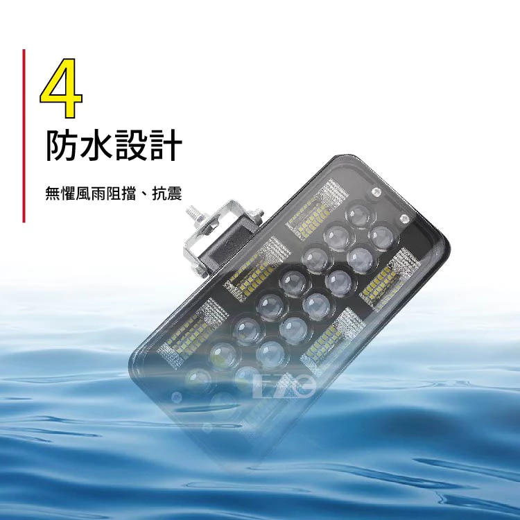 【高總裁LED 】台灣現貨 108W七寸工作燈 三線 12V 24V 魚眼 聚光 白光 大 工程車 高亮度 防水