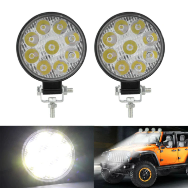 【高總裁LED 】台灣現貨 迷你27W 工作燈 薄款 聚光 白光 防水 高亮 12V 24V 照明 照輪 照地