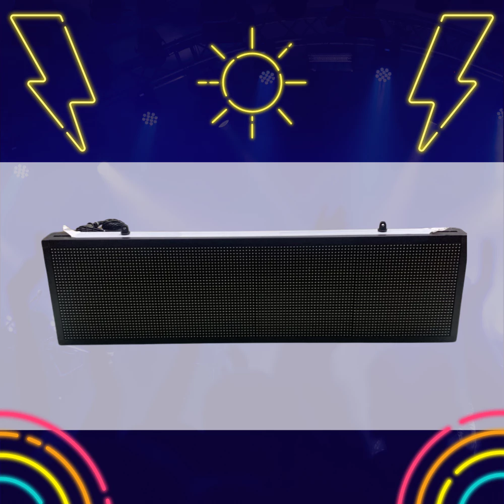 【高總裁LED 】台灣現貨 LED字幕機P6 80*23 跑馬燈 全彩 12~24V 點菸器插頭 招牌廣告屏 電子看板