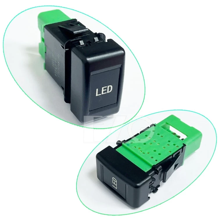 【高總裁LED 】台灣現貨 ISUZU 五十鈴 開關 附線 12V24V 大燈按鍵開關 日行燈 儀表板盲孔開關