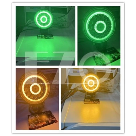 【高總裁LED 】台灣現貨 LED 36W 雙光圈 圓形工作燈 聚光 散光 1224V 12燈珠 彩色燈 照明燈 工作燈