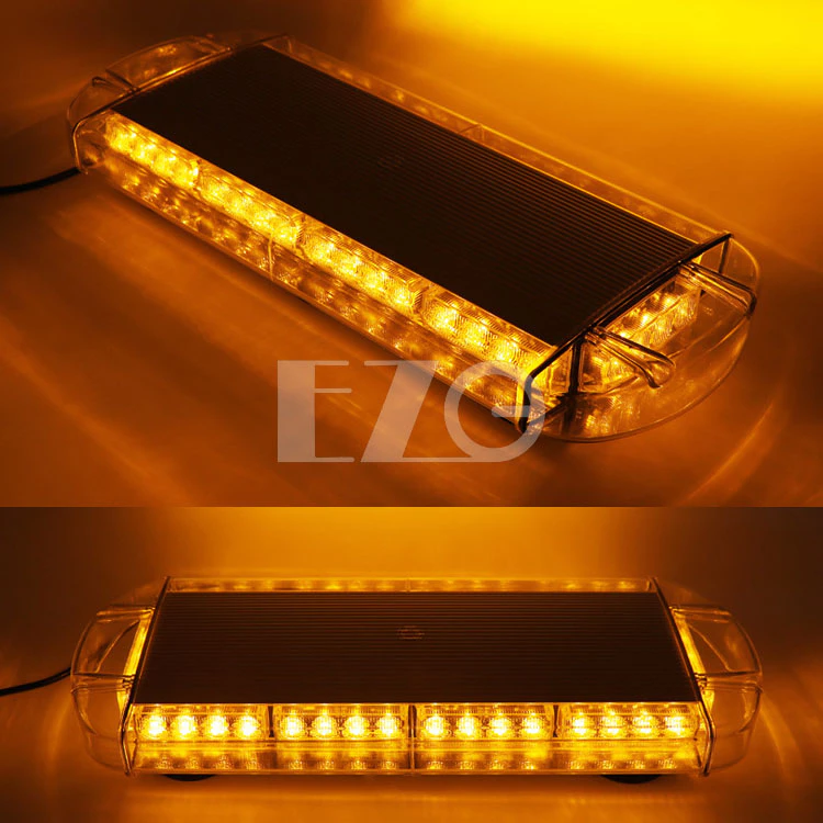 【高總裁LED 】台灣現貨 40LED 中排警示燈 黃光 12~24V 強力磁吸頂 16種變換 爆閃燈 防水 車頂燈