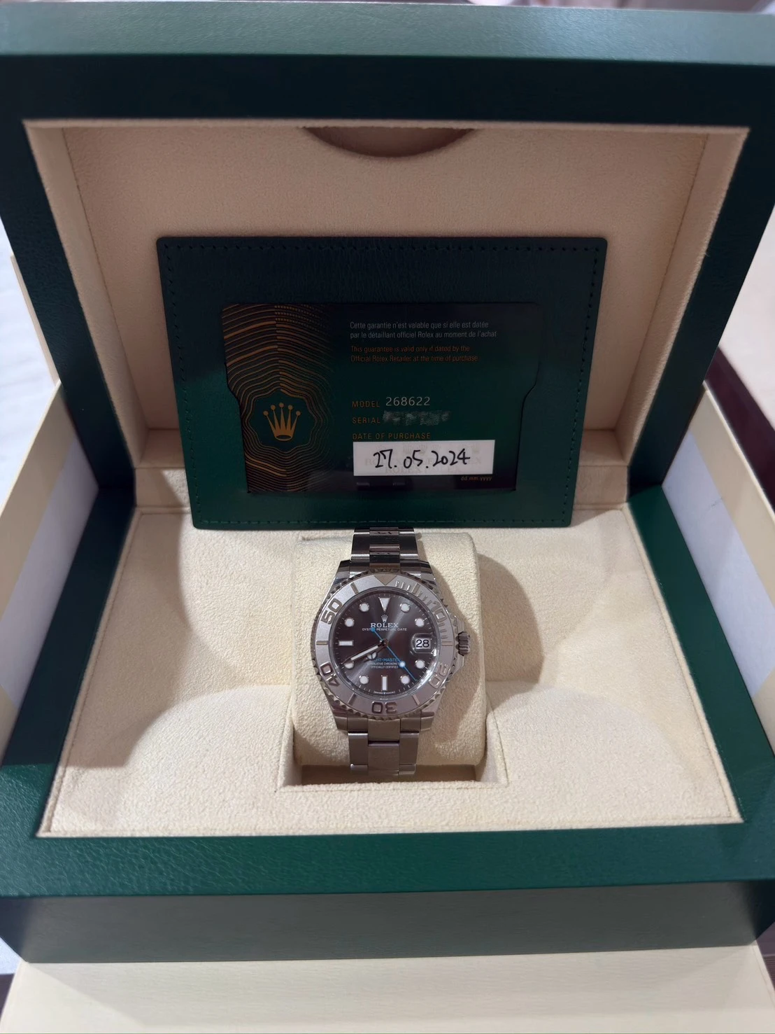  Rolex Yacht-Master 37 灰面藍針 