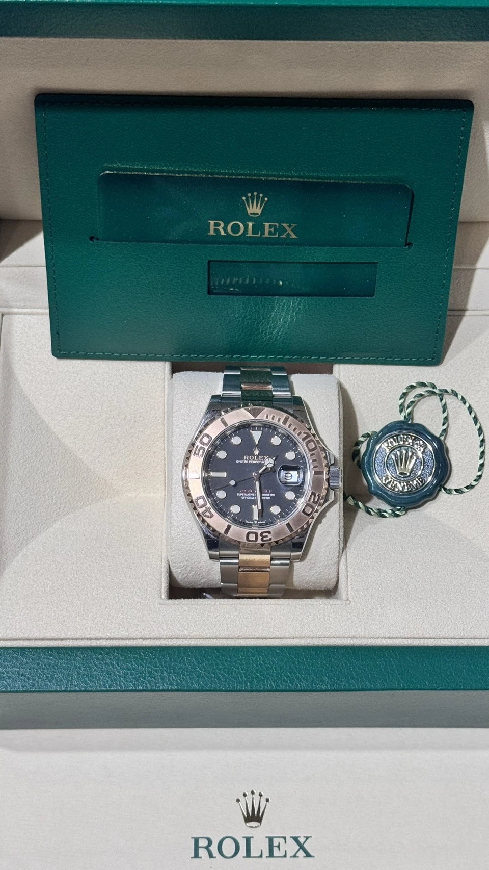 ROLEX YACHT-MASTER 遊艇半金黑面 