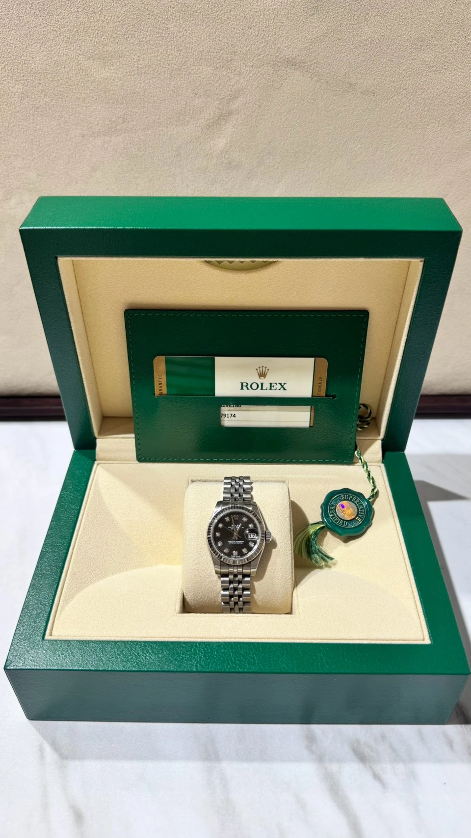ROLEX Datejust 黑十鑽面盤